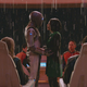 Isaac and Claire share a fleeing tender moment.